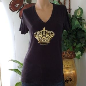 Kustom Crown Black Gold Short Sleeve T shirt M